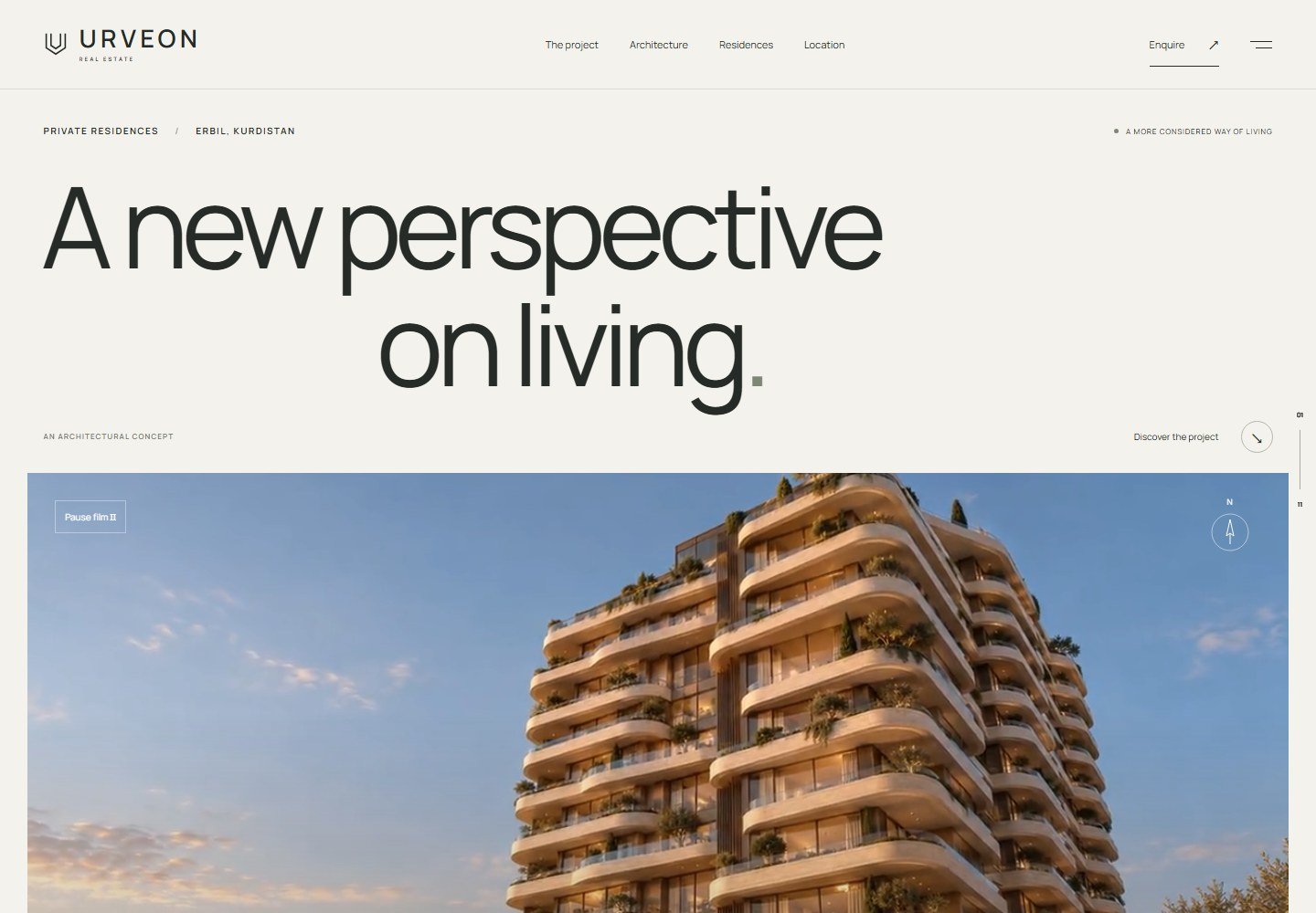URVEON Residences website screenshot