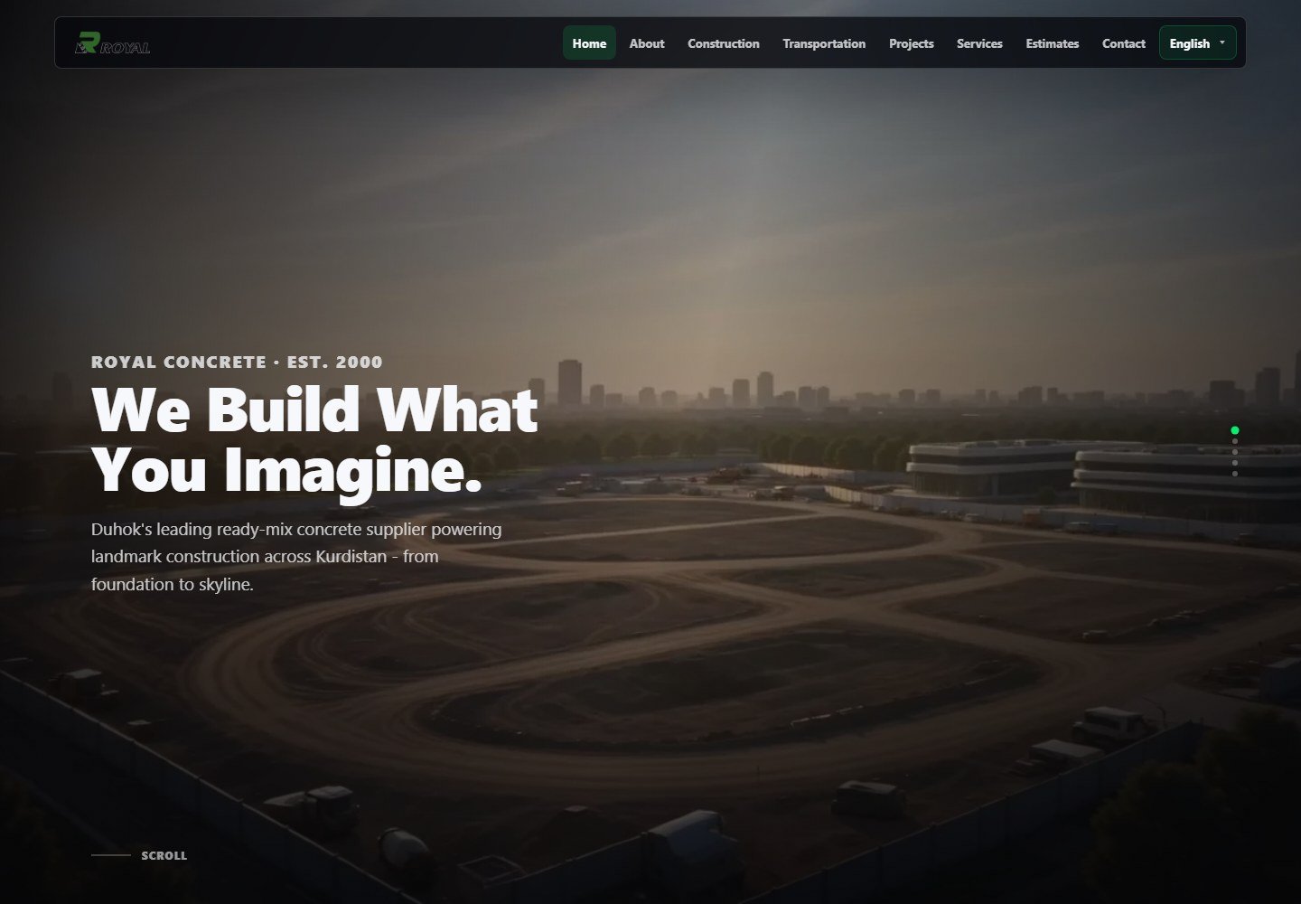 Royal Job website, completed URVEON project