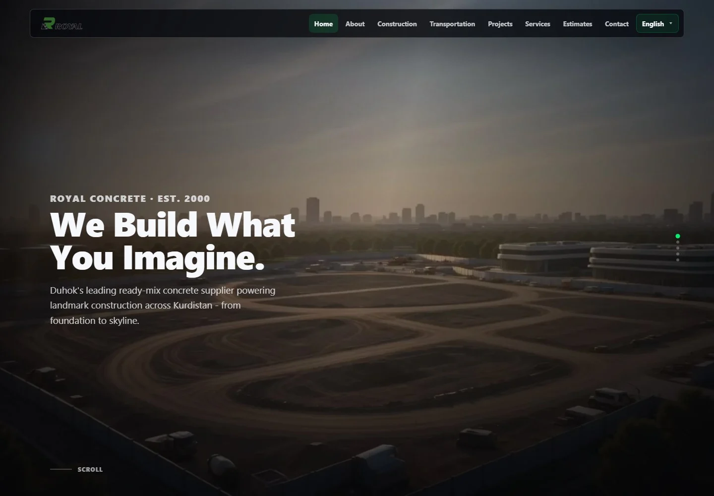 Royal Job website interface